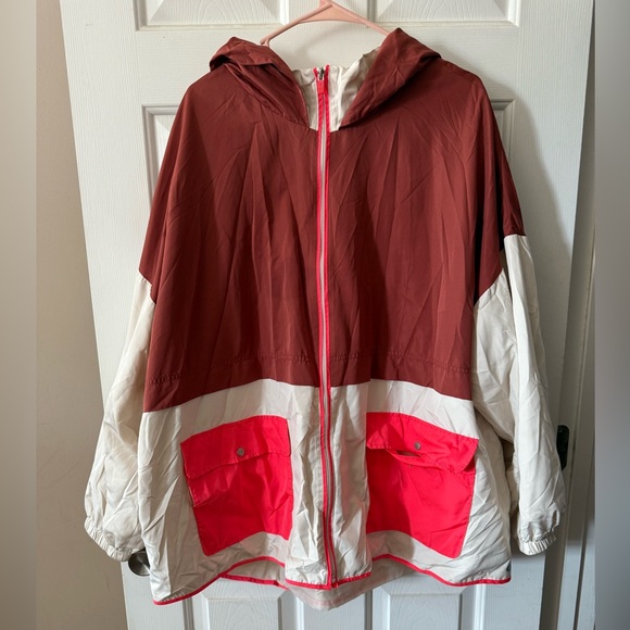 Livi Active Brown and White Hooded Jacket - Picture 1 of 3